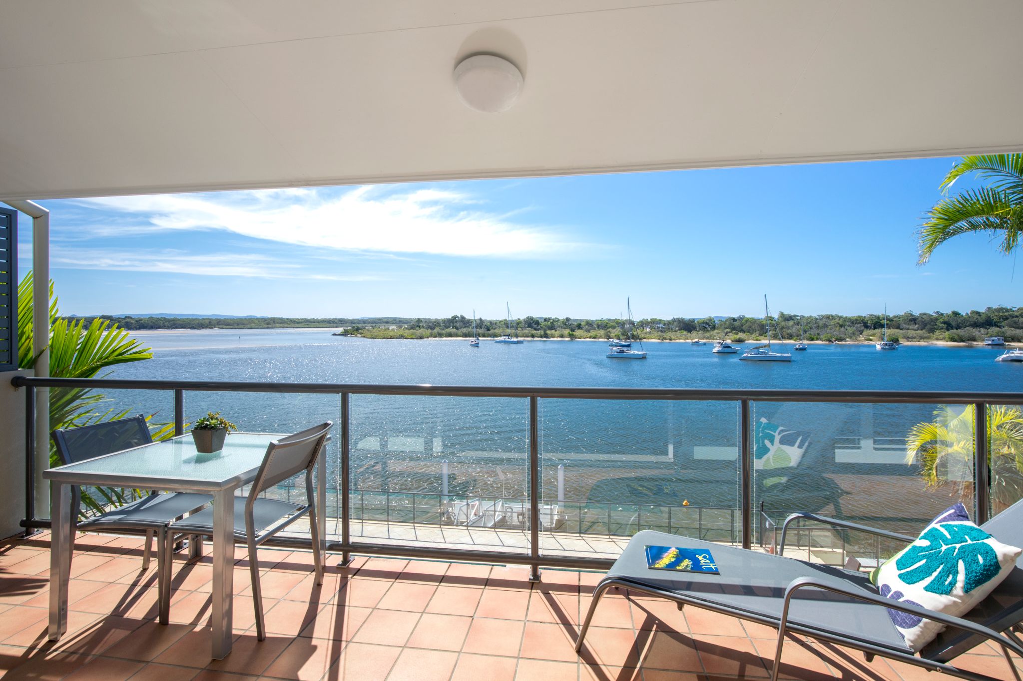 Two Bedroom Superior Apartment view of river boats