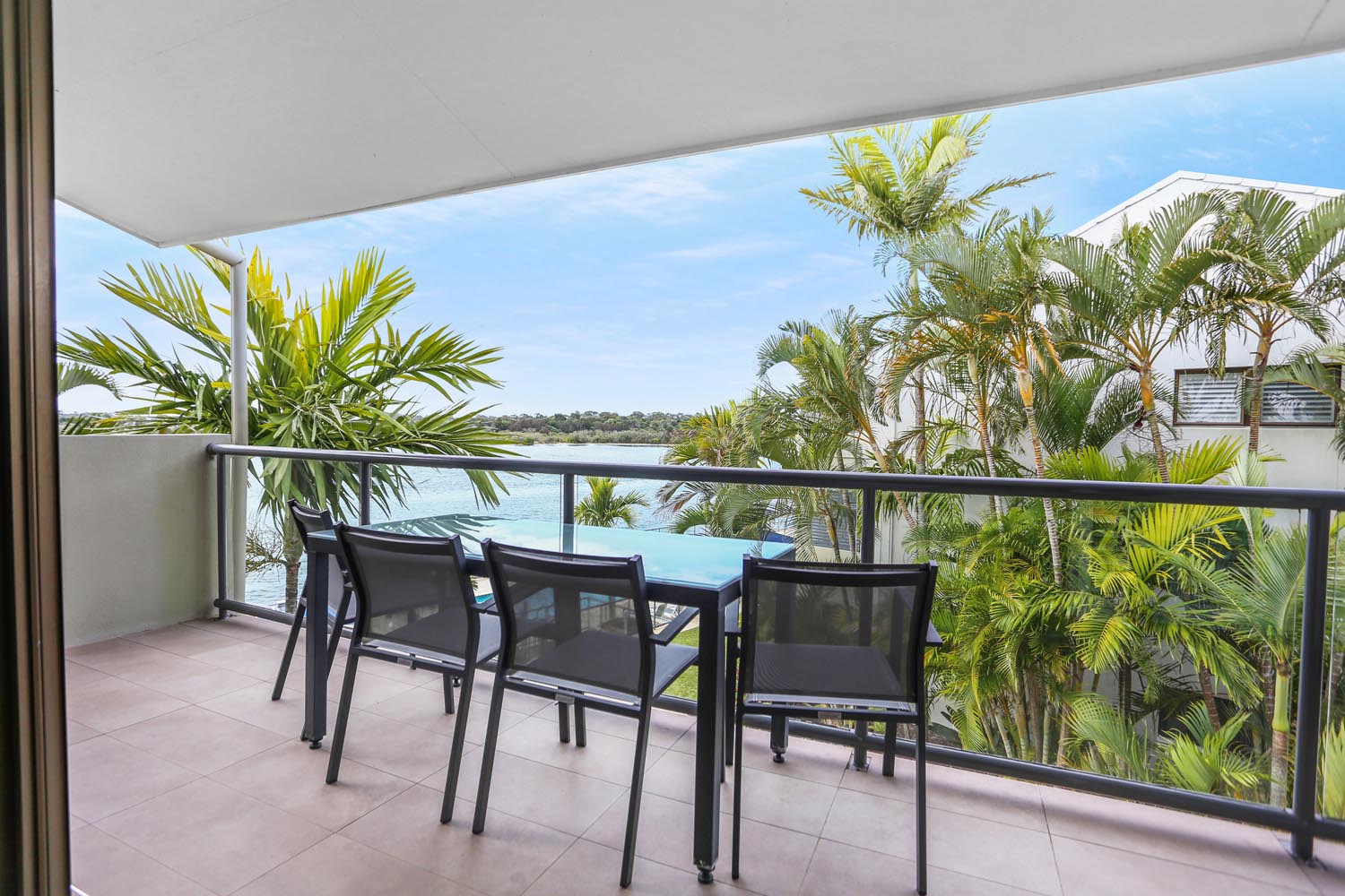 Noosa Shores Resort 2 bed Deluxe balcony overlooking the water