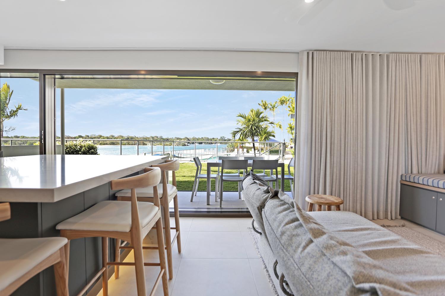Noosa Shores Resort 2 bed Premium water views from the kitchen and lounge
