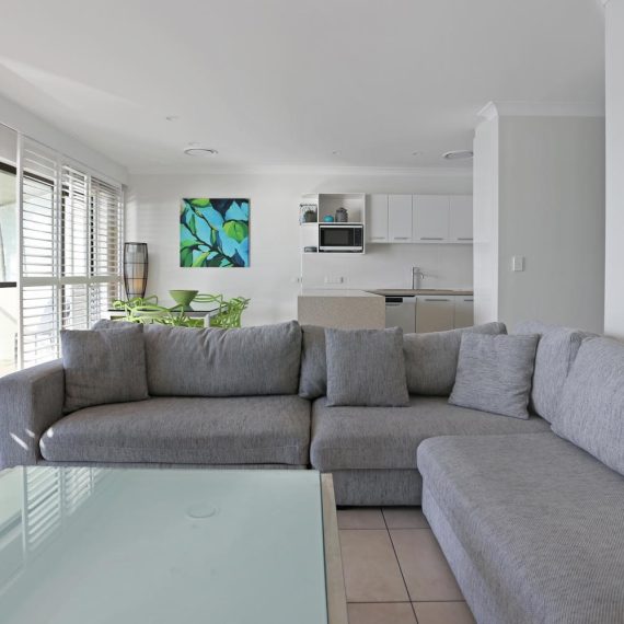 Noosa Shores Resort Superior 2 bed loungeroom