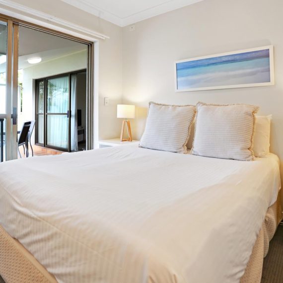 Noosa Shores Resort Deluxe master bedroom