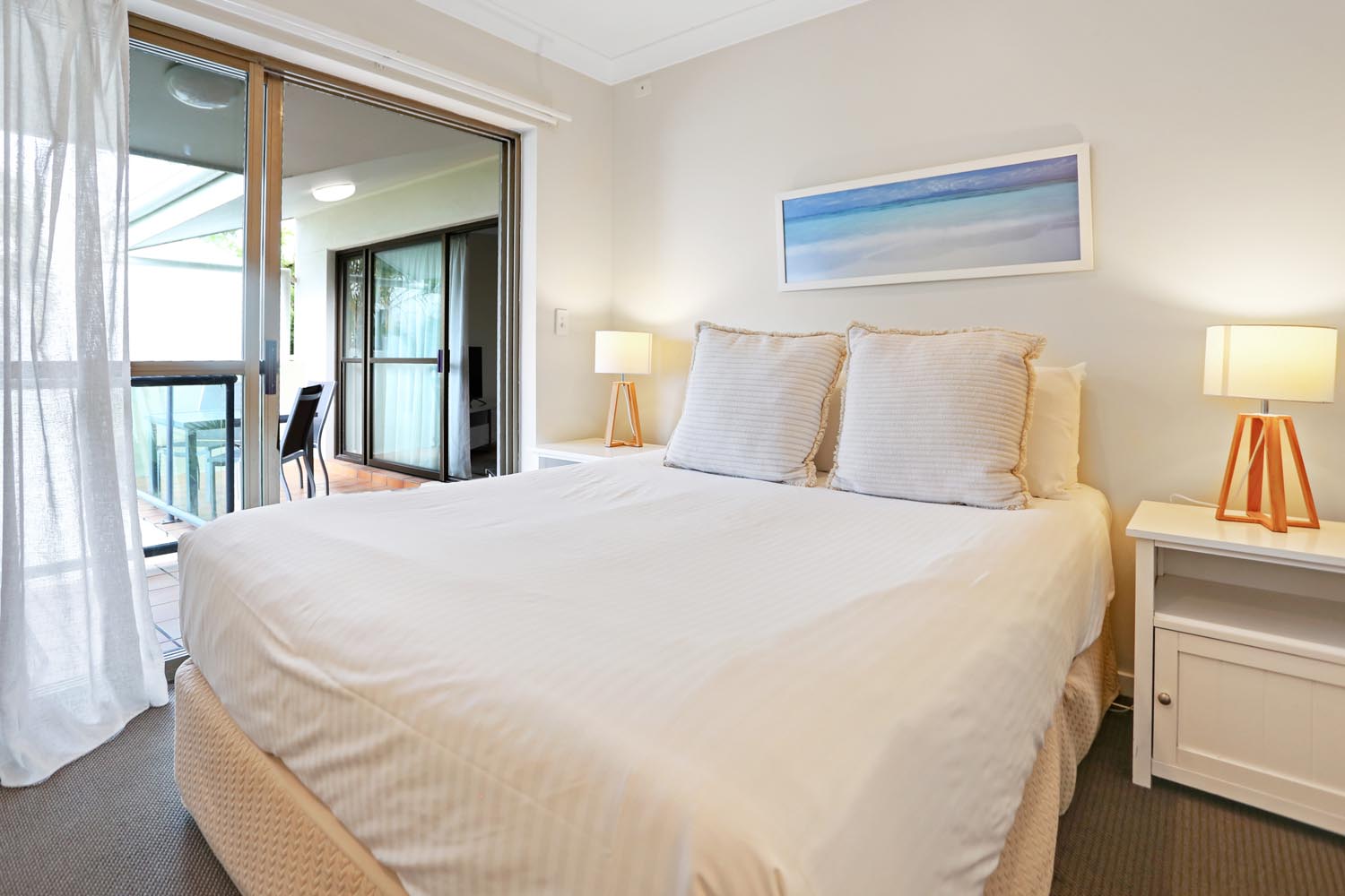 Noosa Shores Resort Deluxe master bedroom